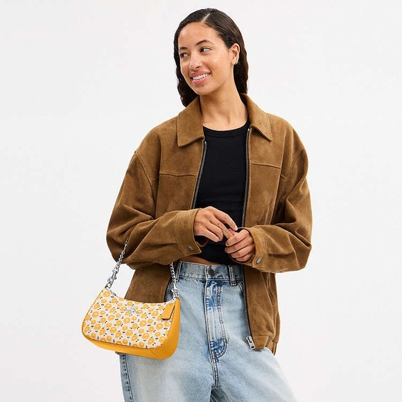 Coach Teri Shoulder Bag With Floral Print - Picture 14 of 16